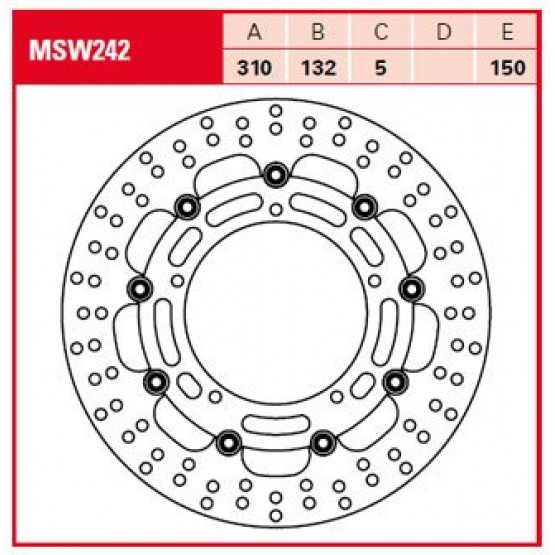 TRW MSW242 - тормозной диск