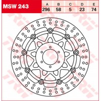 TRW MSW243 - тормозной диск