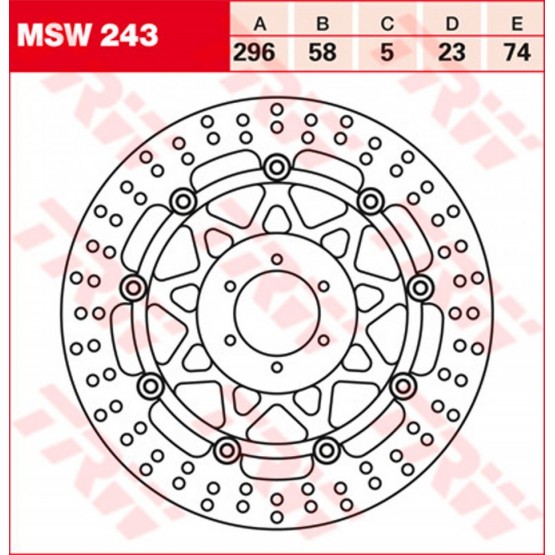 TRW MSW243 - тормозной диск