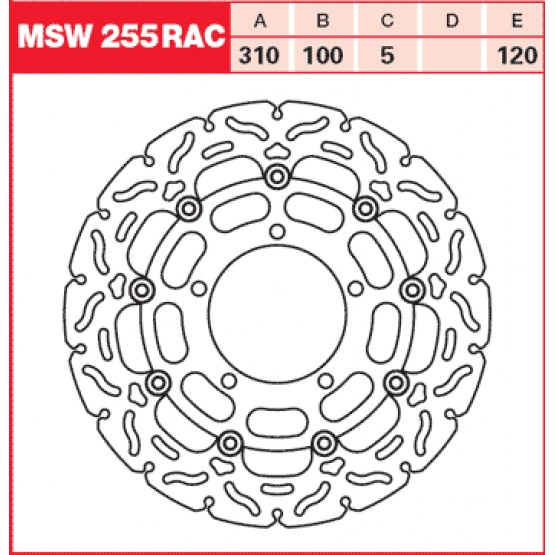 TRW MSW255RAC - тормозной диск