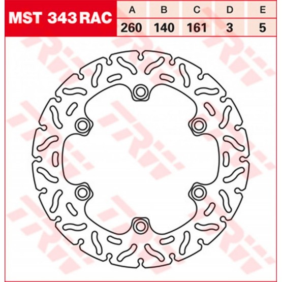 TRW MST343RAC - тормозной диск