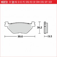 TRW MCB731SH - накладки тормозные