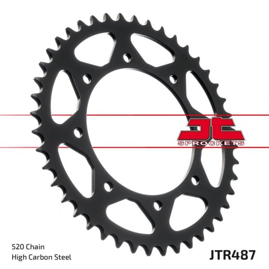 JT SPROCKETS JTR487.43ZBK - звезда приводная ведомая (черная) JT SPROCKETS JTR487.43ZBK - звезда приводная ведомая (черная)