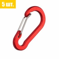 CNAE - брелок карабин универсальный Red (5 шт.)