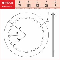 TRW MES327-8 - диски сцепления стальные (Honda 22321-MW0-000)