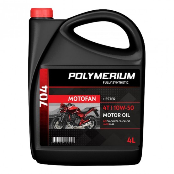 POLYMERIUM MotoFan 704 10W-50 4T, 4 л. POLYMERIUM MotoFan 704 10W-50 4T, 4 л.