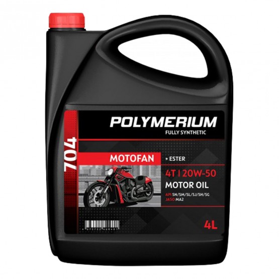 POLYMERIUM MotoFan 704 20W-50 4T, 4 л. POLYMERIUM MotoFan 704 20W-50 4T, 4 л.