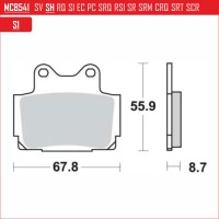 TRW MCB541 - накладки тормозные