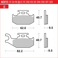 TRW MCB723SI - накладки тормозные