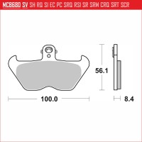 TRW MCB680 - накладки тормозные