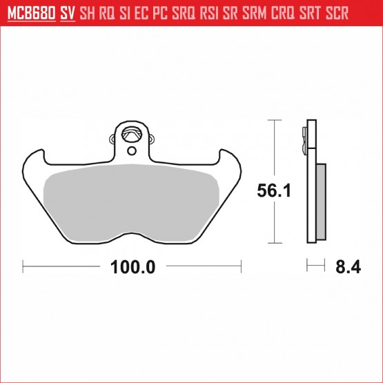 TRW MCB680 - накладки тормозные