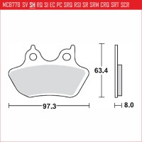 TRW MCB778SH - накладки тормозные