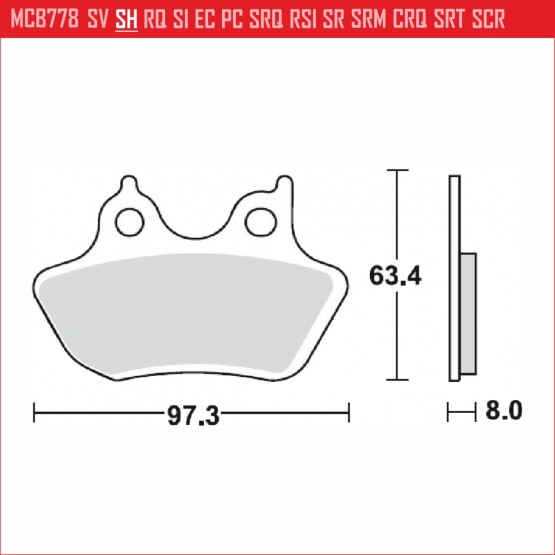 TRW MCB778SH - накладки тормозные TRW MCB778SH - накладки тормозные
