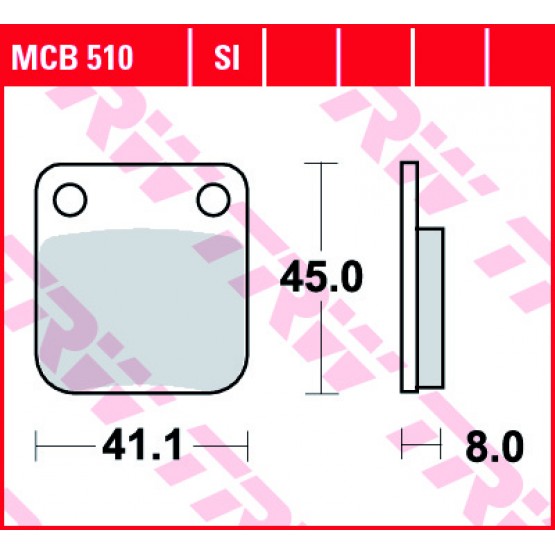 TRW MCB510SI - накладки тормозные