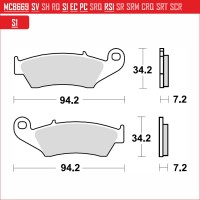 TRW MCB669SI - накладки тормозные