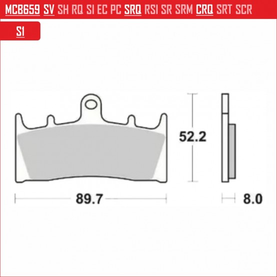 TRW MCB659 - накладки тормозные