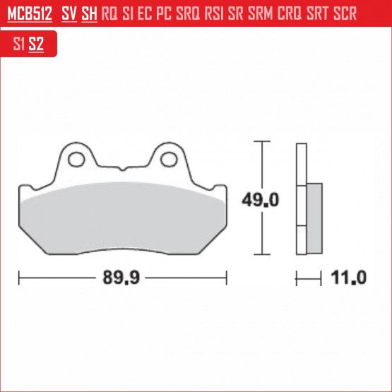 TRW MCB512 - накладки тормозные TRW MCB512 - накладки тормозные