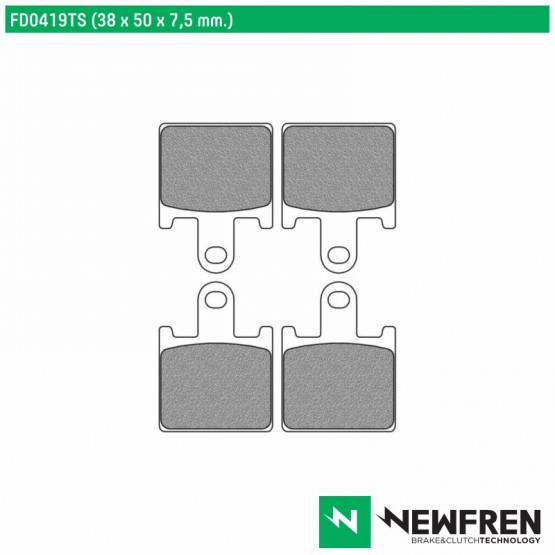 NEWFREN FD0419TS - накладки тормозные NEWFREN FD0419TS - накладки тормозные