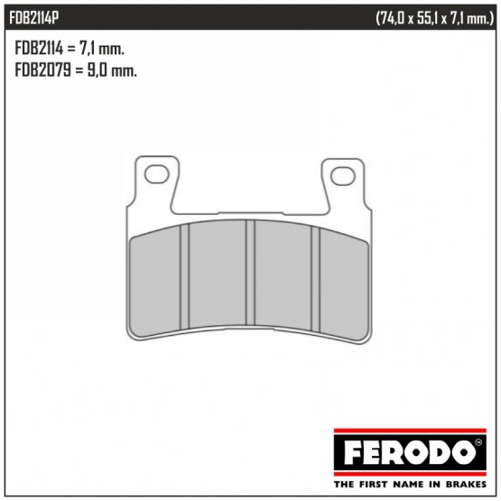 FERODO FDB2114P - накладки тормозные