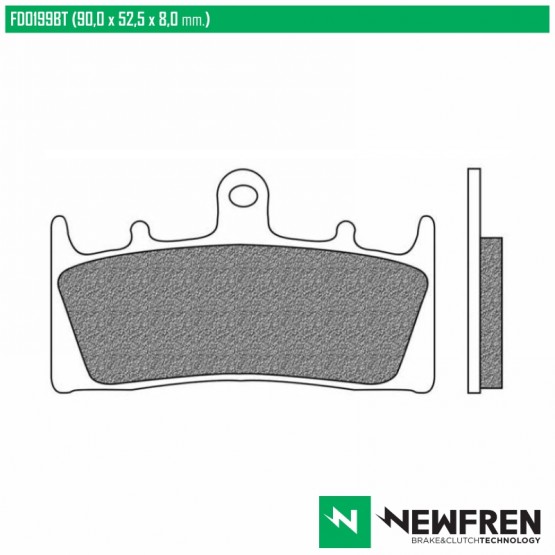 NEWFREN FD0199BT - накладки тормозные