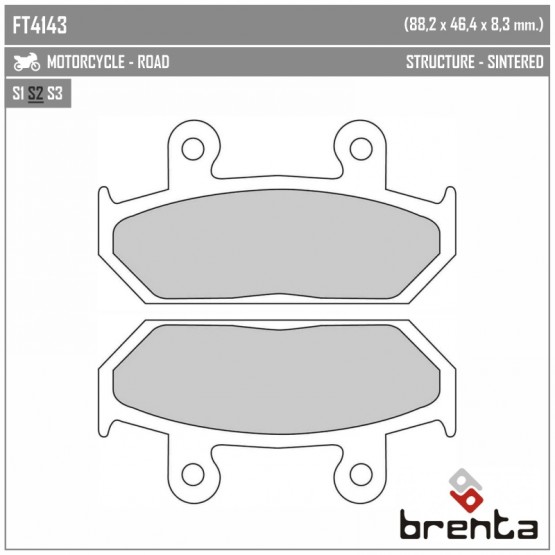 BRENTA FT4143 - накладки тормозные