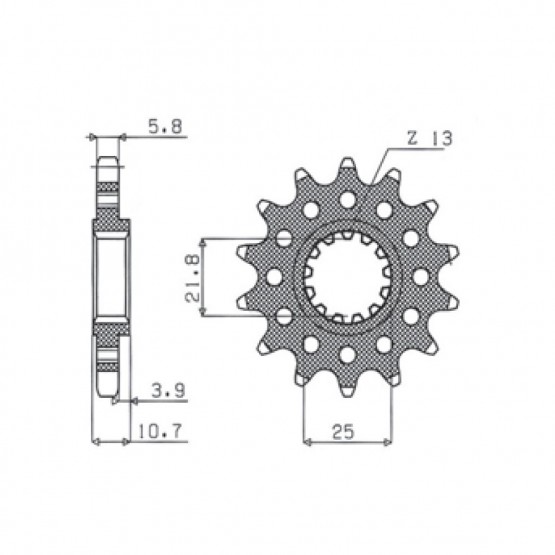 SUNSTAR 394-15 - звезда передняя (JTF308.15) SUNSTAR 394-15 - звезда передняя (JTF308.15)