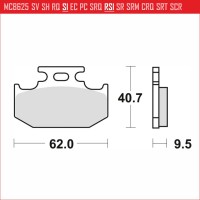 TRW MCB625SI - накладки тормозные