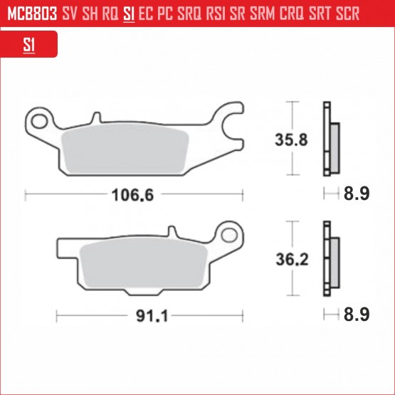 TRW MCB803SI - накладки тормозные TRW MCB803SI - накладки тормозные