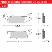 TRW MCB801SI - накладки тормозные