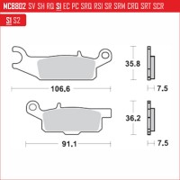 TRW MCB802SI - накладки тормозные
