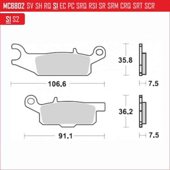 TRW MCB802SI - накладки тормозные TRW MCB802SI - накладки тормозные