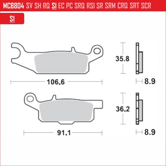 TRW MCB804SI - накладки тормозные TRW MCB804SI - накладки тормозные