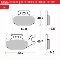 TRW MCB724SI - накладки тормозные