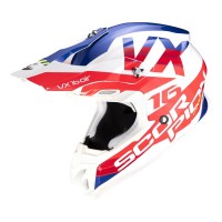 SCORPION-EXO мотошлем VX-16 AIR TURN WHITE/RED SOLID, M