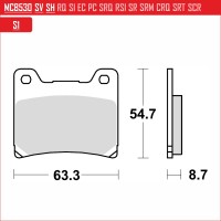 TRW MCB530 - накладки тормозные