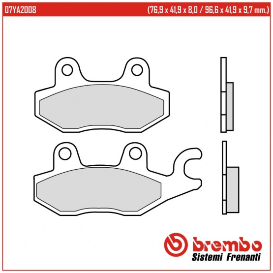 BREMBO 07YA2008 - накладки тормозные