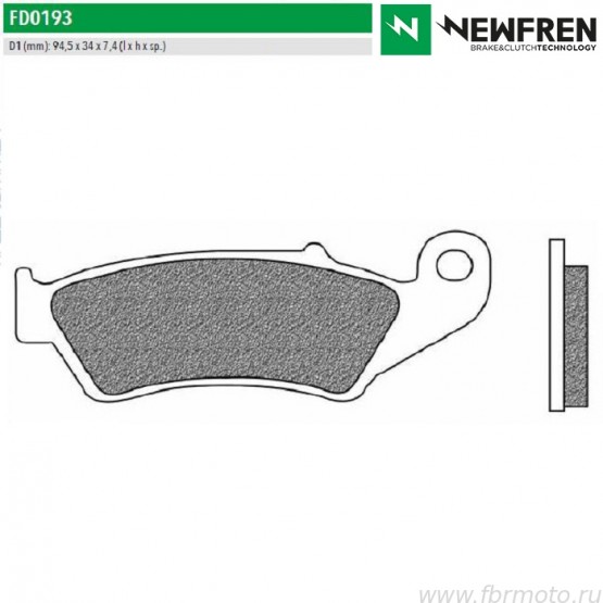 NEWFREN FD0193X01 - накладки тормозные