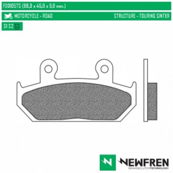 NEWFREN FD0105TS - накладки тормозные NEWFREN FD0105TS - накладки тормозные