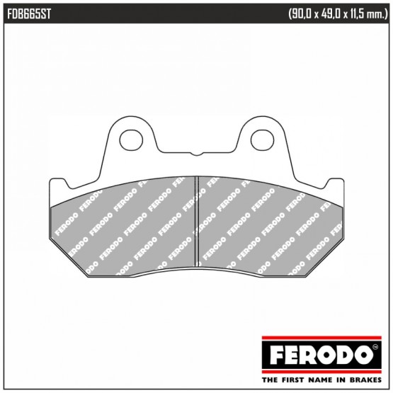 FERODO FDB665ST - накладки тормозные FERODO FDB665ST - накладки тормозные