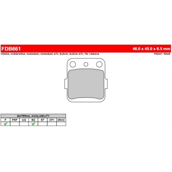 FERODO FDB661P - накладки тормозные FERODO FDB661P - накладки тормозные