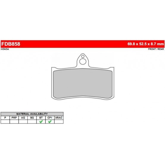 FERODO FDB858ST - накладки тормозные FERODO FDB858ST - накладки тормозные