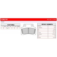 FERODO FDB2191AG - накладки тормозные
