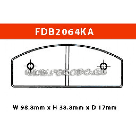 FERODO FDB2064KA - накладки тормозные (karting)