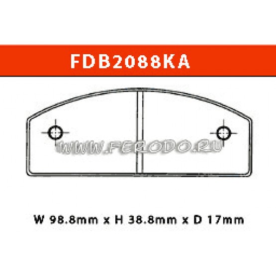 FERODO FDB2088KA - накладки тормозные (karting)