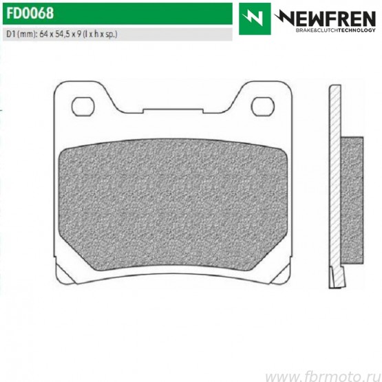 NEWFREN FD0068BT - накладки тормозные NEWFREN FD0068BT - накладки тормозные