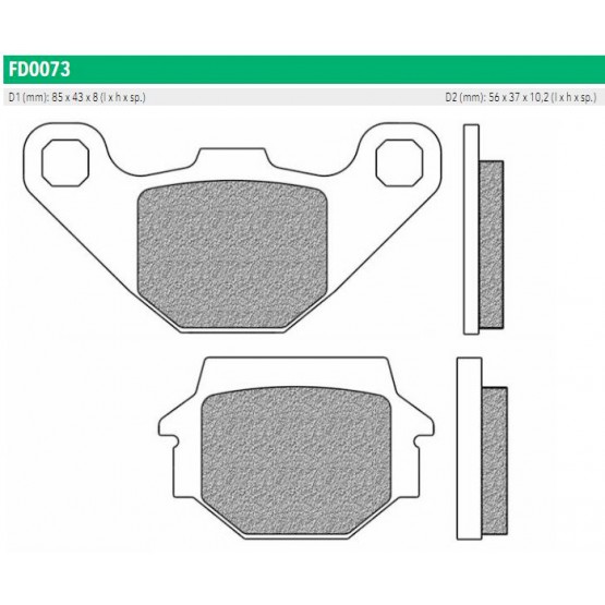 NEWFREN FD0073BT - накладки тормозные