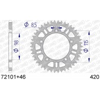 AFAM 72101+46 - звезда задняя самоочищающаяся алюминиевая (JTR894.46)