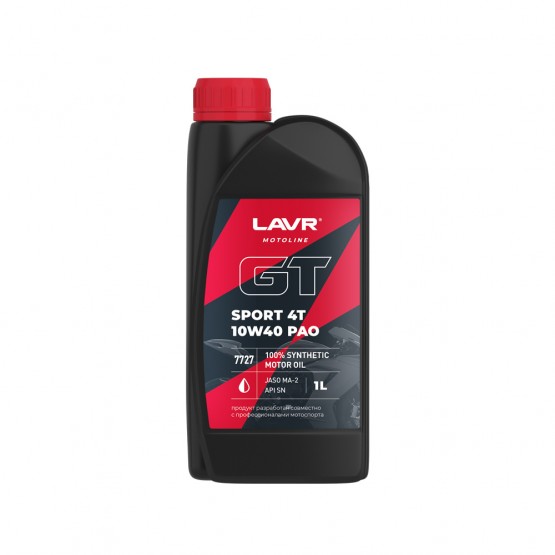 LAVR LN7727 - GT SPORT 4T 10W-40, 1 л.