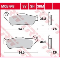 TRW MCB648 - накладки тормозные