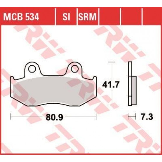 TRW MCB534 - накладки тормозные